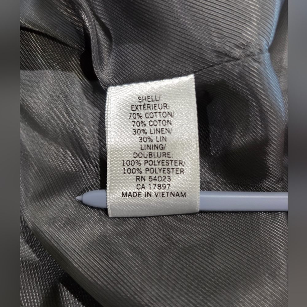 MENS Banana Republic Gray Classic Tailored Cut & Notched Lapels Cotton & Linen - Picture 10 of 17